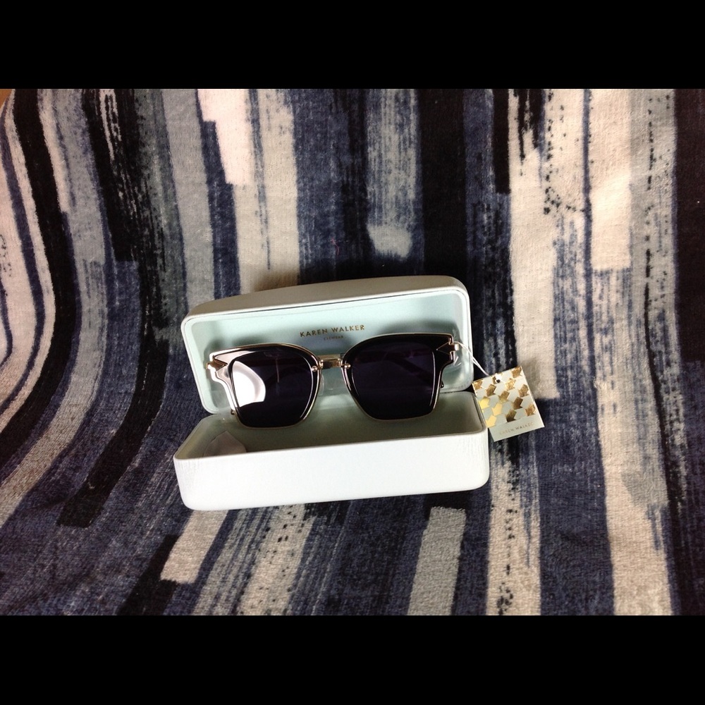 Karen walker nwt rebellion sunglasses in black
